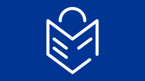 Auf einem blauem Hintergrund ist das Piktogramm Leichte Sprache