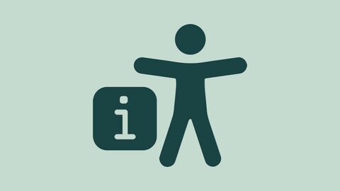 Piktogramm: Erklärung zur Barrierefreiheit.