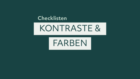 Dunkelgrüner Hintergrund mit weißen Kästen. Über und auf den Kästen der Videotitel.