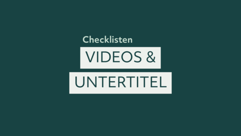 Thumbnail Dunkelgrüner Hintergrund mit weißen Kästen. Über und auf den Kästen der Videotitel.