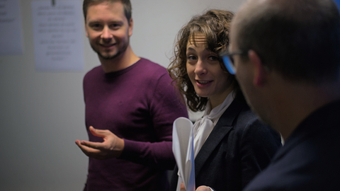 Richard Schuster, Vanessa Kern und Detlef Czekalla besprechen sich. Richard Schuster, Vanessa Kern und Detlef Czekalla besprechen sich.