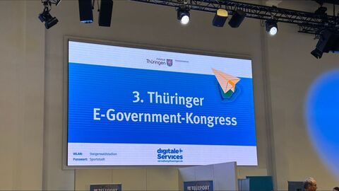 3. Thüringer E-Government-Kongress Ansicht Projektion Thüringer E-Government-Kongress