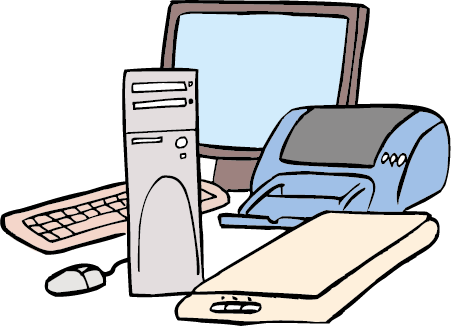 Computer, Drucker und Scanner